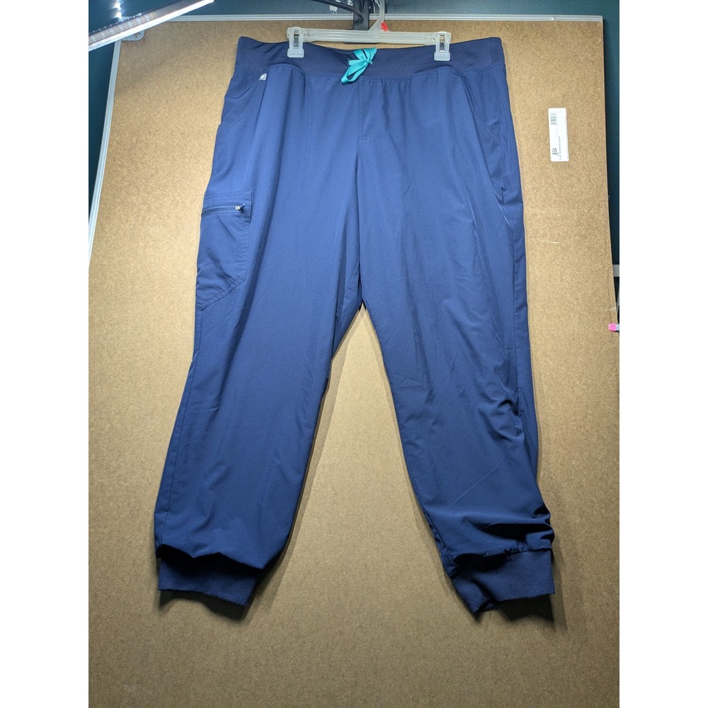 FIGS Technical Collection Zamora Jogger Scrub Pants Navy Blue Womens XXL